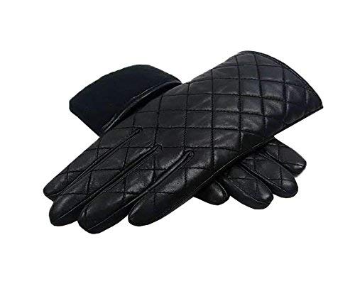 MoDA Ms. Rocky Women's Leather Fashion Designer Qulited Winter Driving Gloves