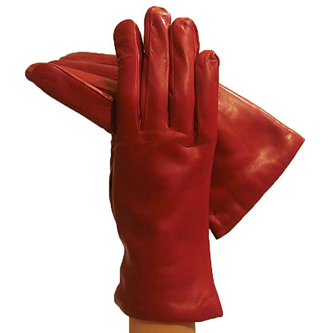 Women's Italian Leather Gloves Lined in Cashmere in Many Colors. By Solo Classe