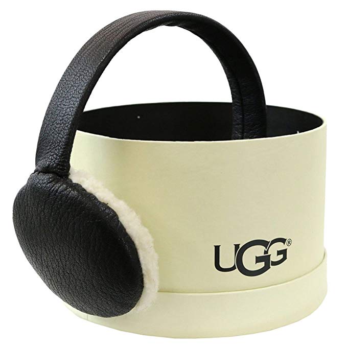 UGG Womens Curly Pile Wired Leather Earmuff