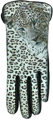 ICON for Grandoe Leather Women's Lined Gloves - SNOW LEOPARD