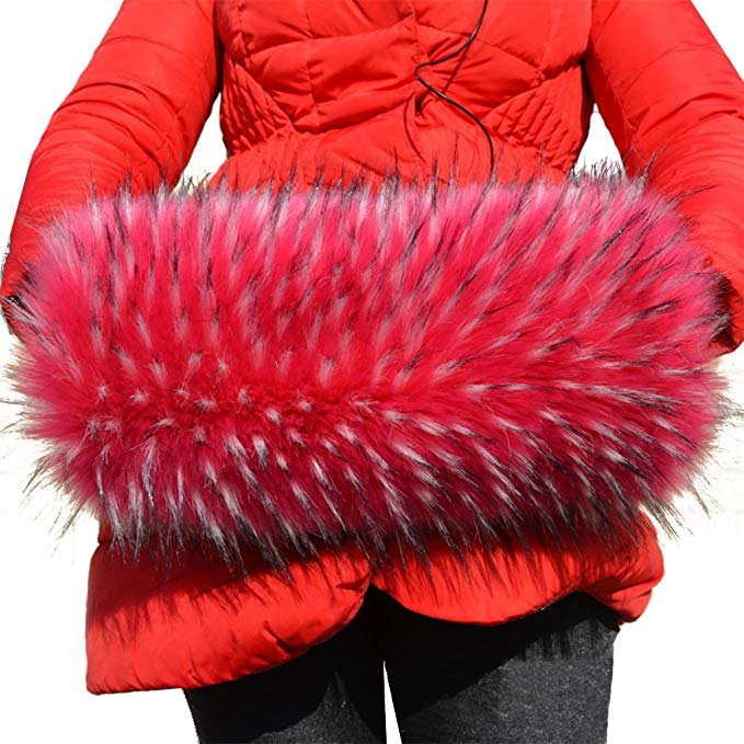 Tortor 1bacha Women Girls' Winter Faux Fur Hand Warmer Muff