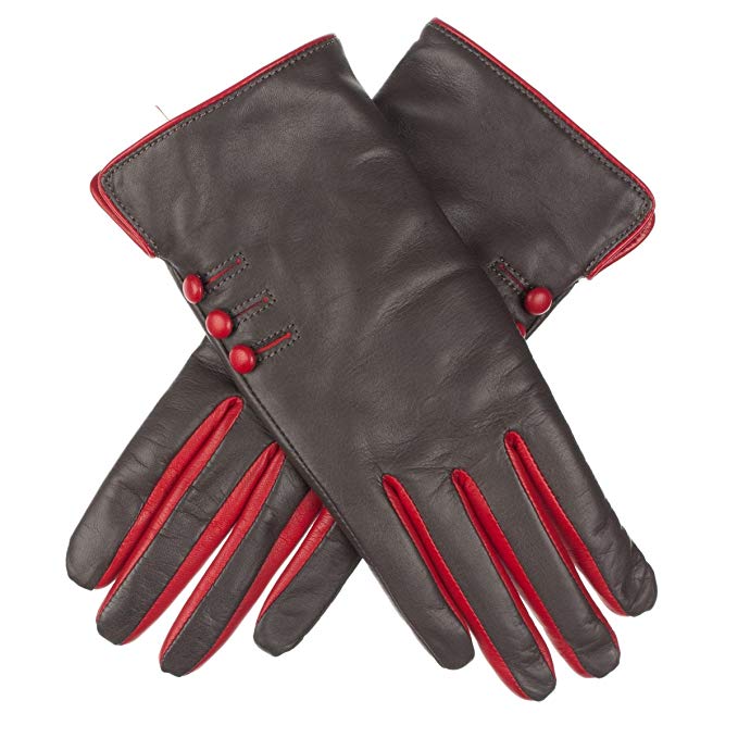 Lundorf Noemi Women's Soft Leather Gloves Wool Lined - Leather Buttons