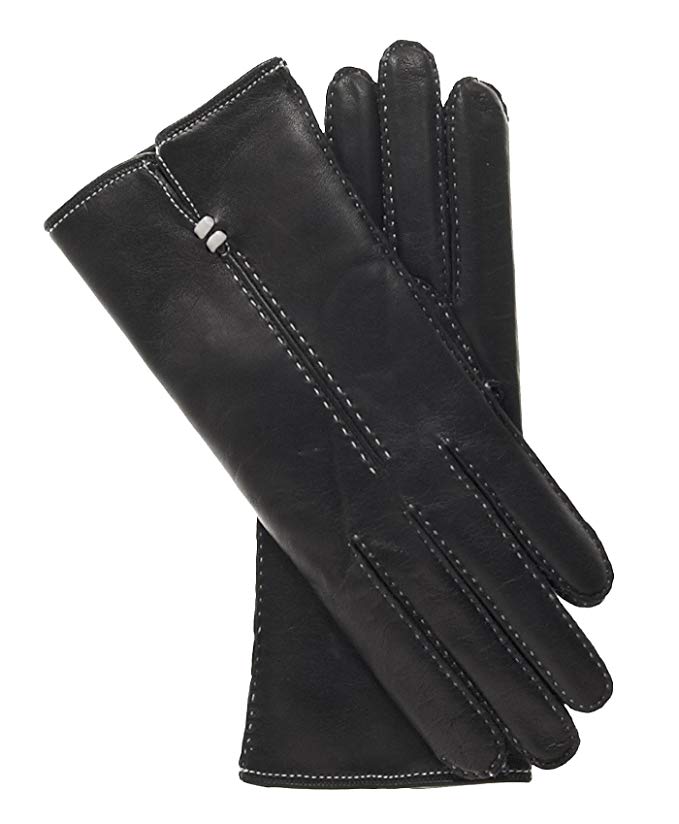 Fratelli Orsini Women's Handsewn Italian Cashmere Lined Leather Gloves