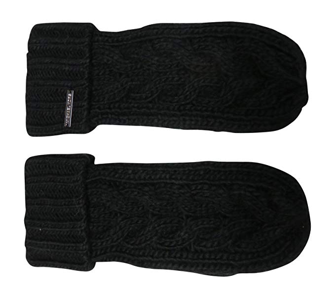 Michael Kors Cable-Knit Gloves Mittens Black