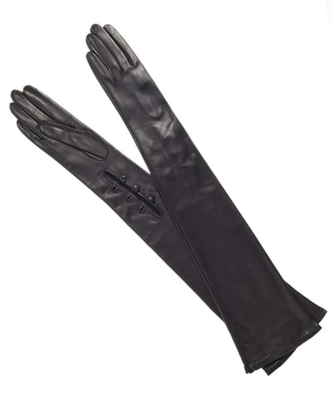 Fratelli Orsini Women's Italian Leather Opera Gloves - 16-Button Length