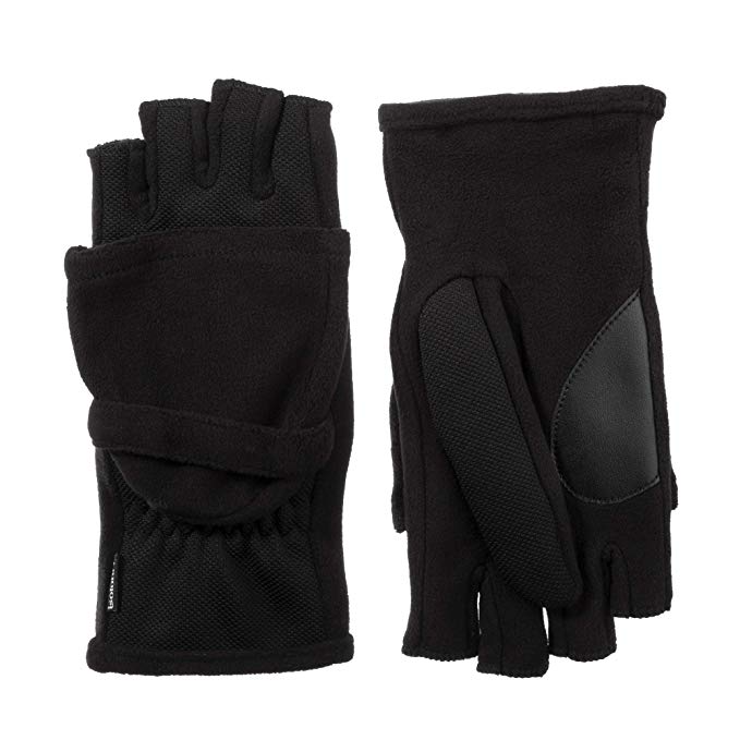 isotoner Women’s Flip Top Cold Weather Gloves with Convertible, Open Thumb and Soft Fleece Palm