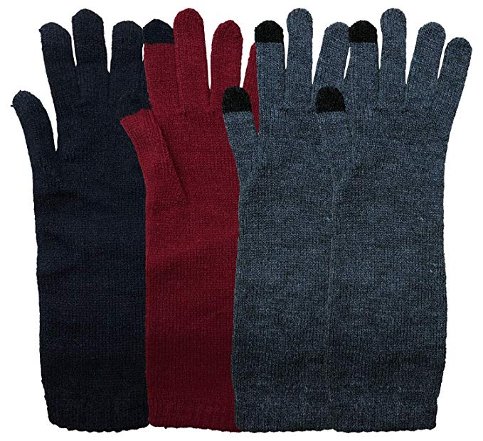 Value Pack Of excell Touch Screen Winter Gloves, Texting Gloves