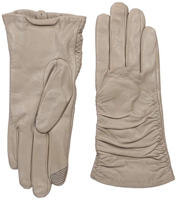 Adrienne Vittadini Women's Supple Leather Touchscreen Gloves