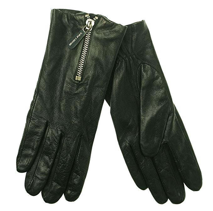 Michael Kors Black Genuine Leather Quilted Gloves