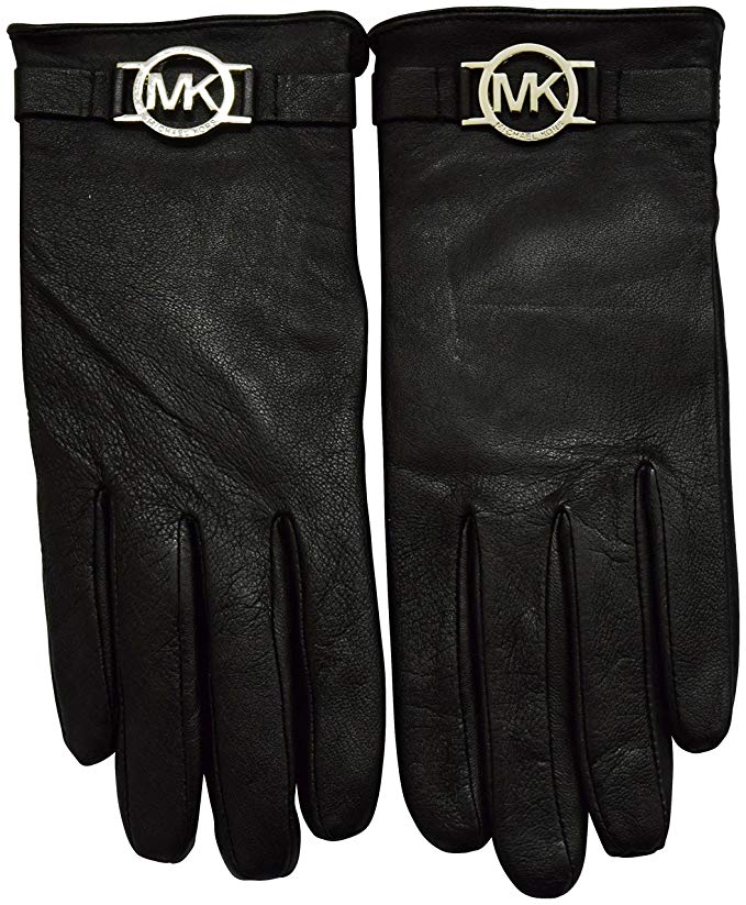 MICHAEL Michael Kors Leather Circle Charm Gloves