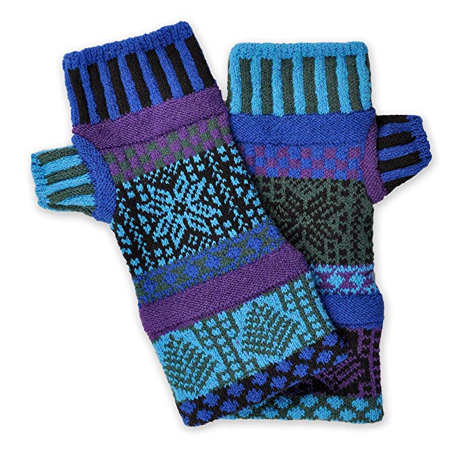 Solmate Socks, Mismatched Fingerless Mittens/Gloves for Women or Men, USA Made