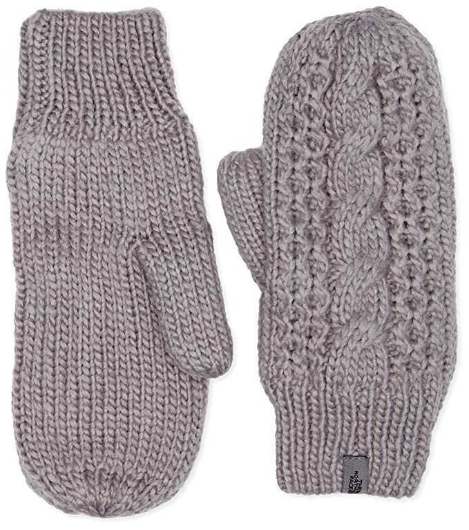 The North Face Women's Cable Knit Mitt Metallic Silver (Prior Season) LG/XL