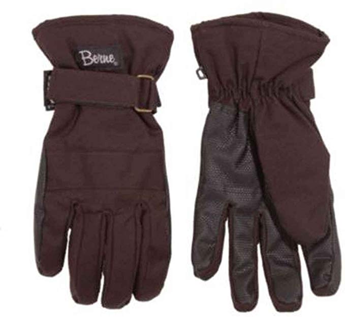 Berne Apparel GLVL13 Women's INS Canvas WP Work Glove Dark Brown Small/Medium