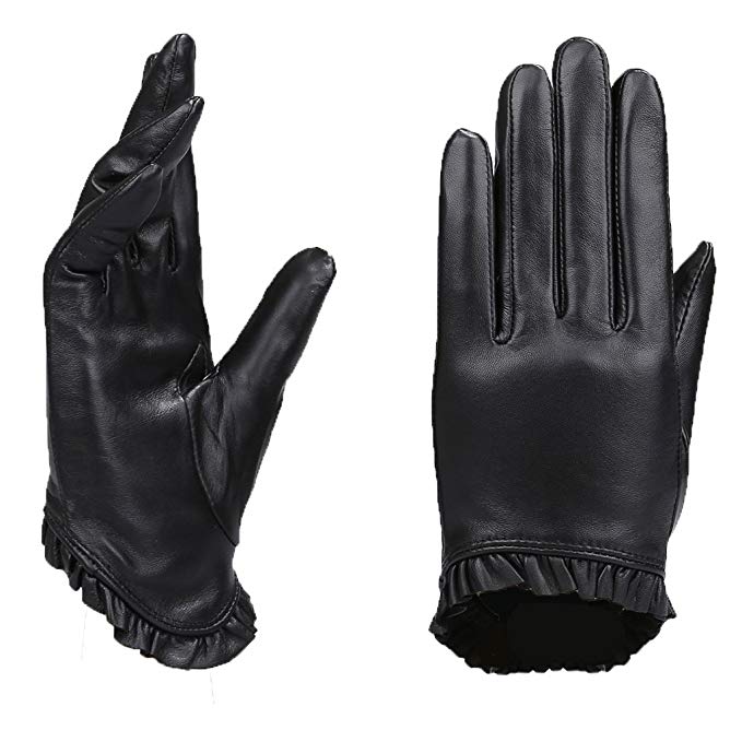 MoDA Women's Ms. Toulouse Genuine Leather Fully Lined Winter Gloves