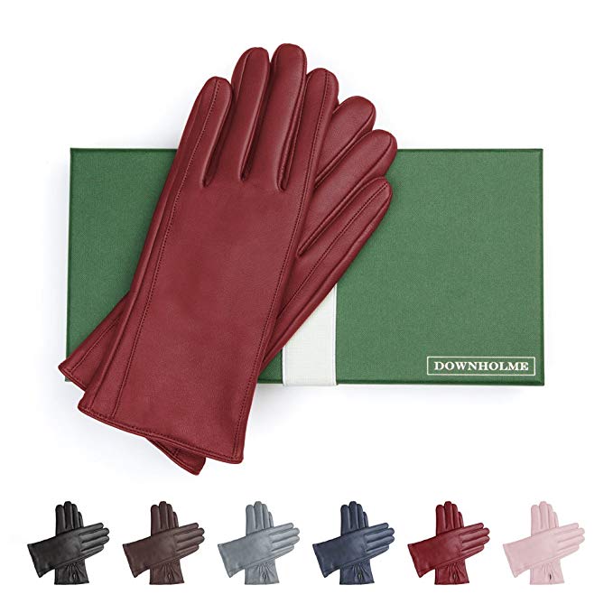 Downholme Classic Leather Cashmere Lined Gloves for Women