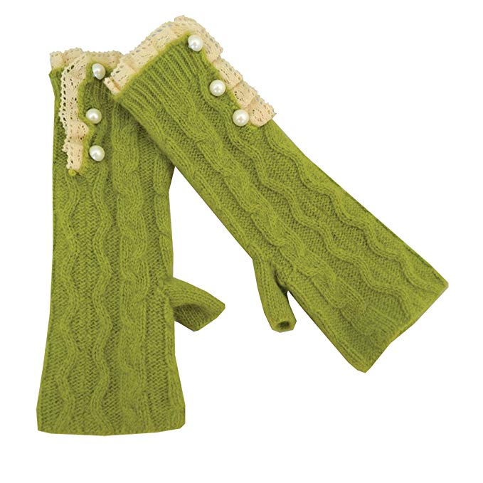 Fingerless Lace Gloves Cable Knit from Ireland