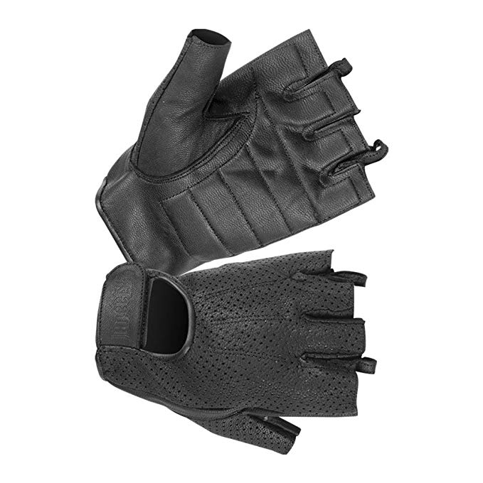 Women's WeatherLite Fingerless Motorcycle Gloves with Gel Padded Palm