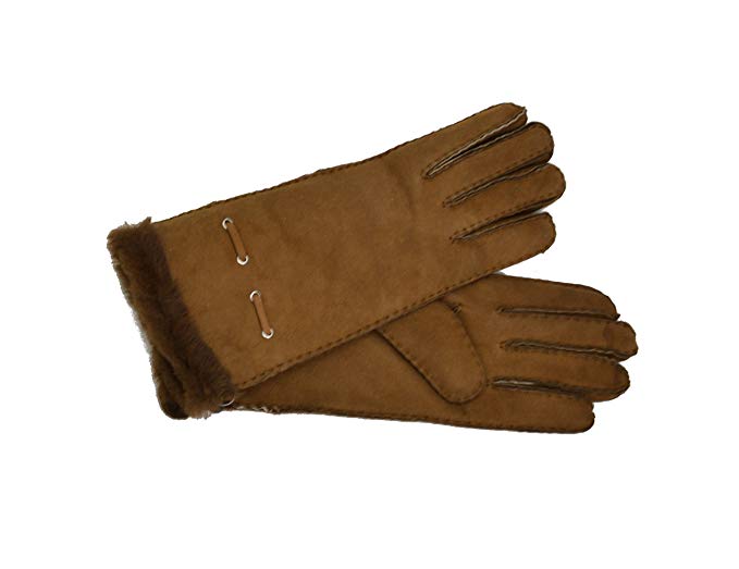 Shearling Gloves Full Skin Light Brown