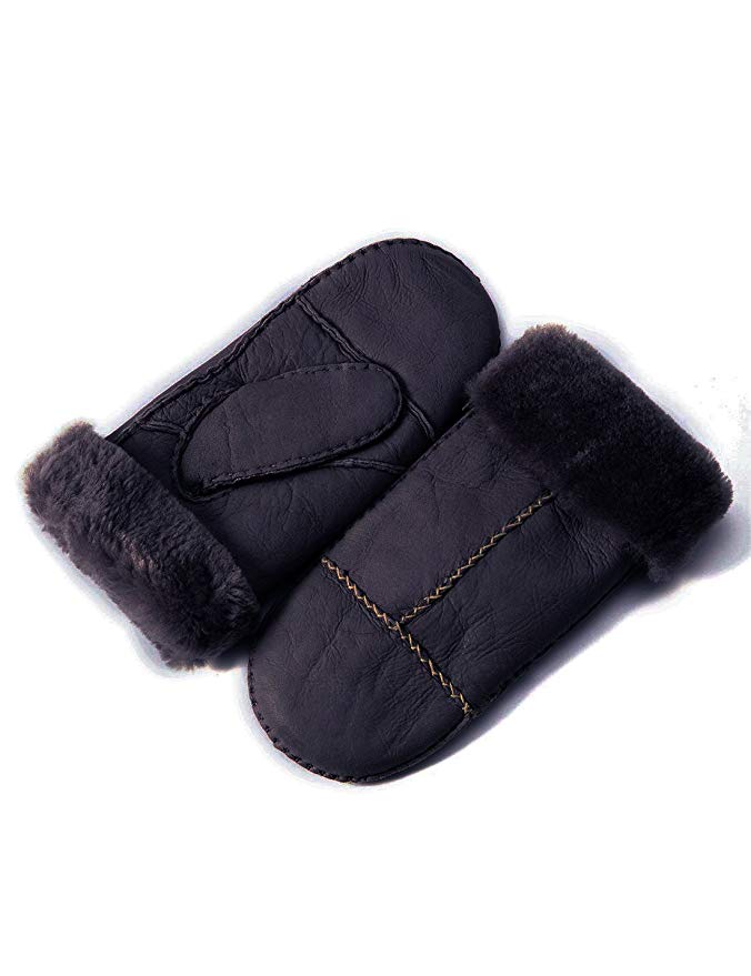 YISEVEN Women's Rugged Sheepskin Shearling Mitten