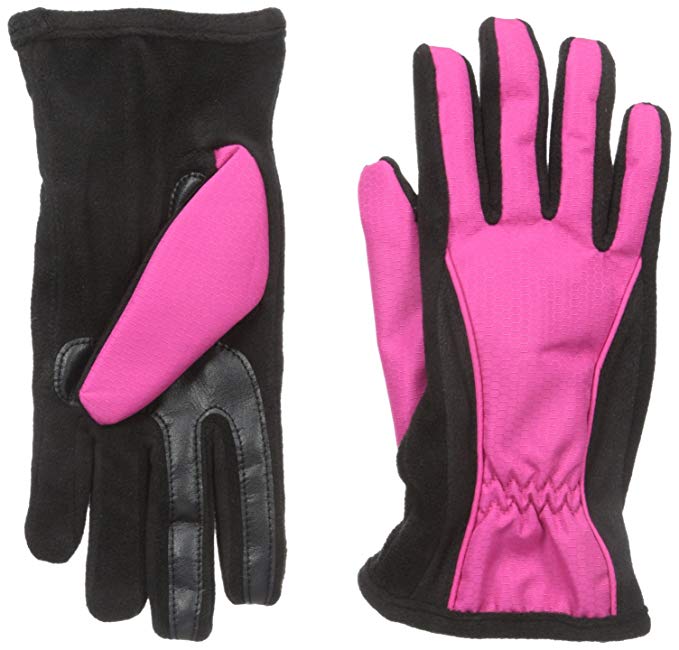 Isotoner Women’s Matrix Nylon smarTouch Gloves with Piping