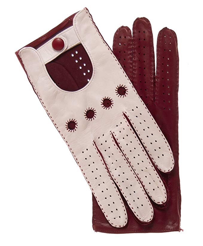 Fratelli Orsini Women's Two-tone Leather Driving Gloves