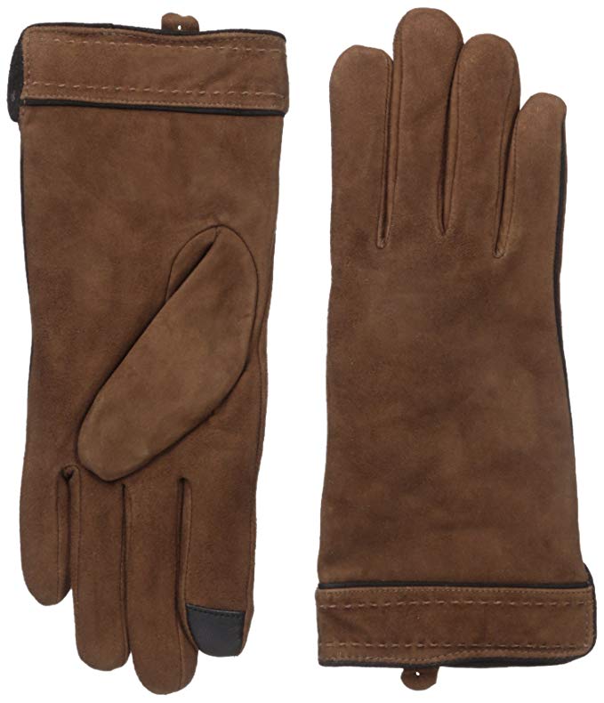 Adrienne Vittadini Women's Soft Suede Micropile Lined Touchscreen Gloves