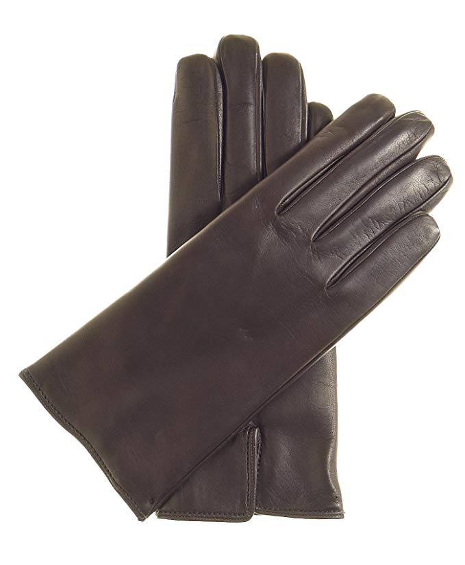 Fratelli Orsini Women's Short Fingered Cadet Italian Cashmere Lined Leather Gloves