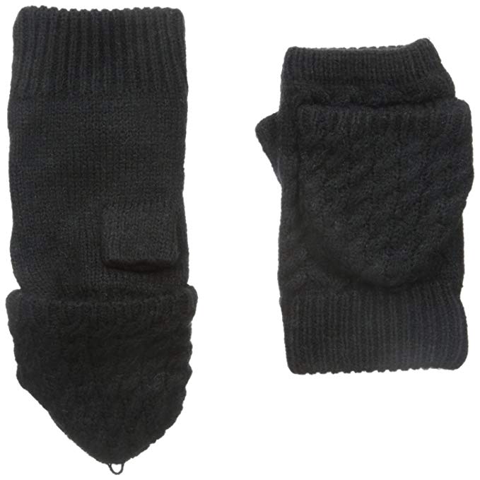 Calvin Klein Women's Cable Hand Warmers with Plush Lining