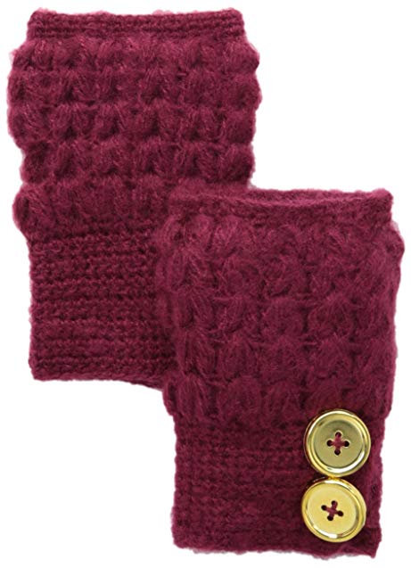 San Diego Hat Company Women's Knit Button Fingerless Glove