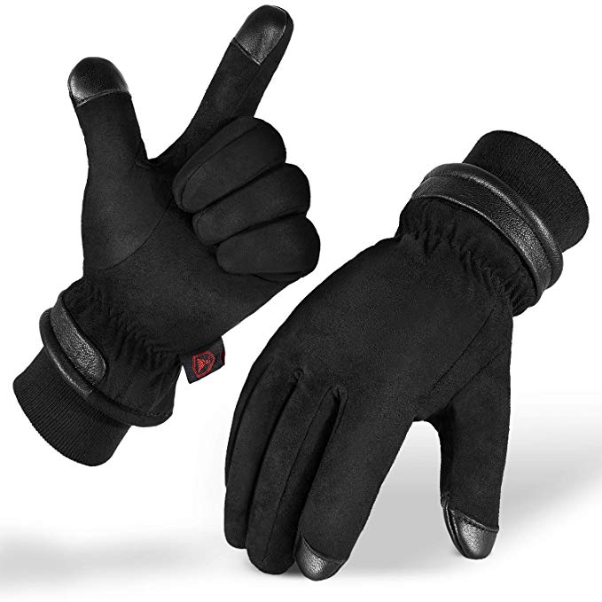 Waterproof Winter Gloves, Touch Screen Windproof Cold Weather Thermal Gloves Outdoor Running Cycling Riding Fishing Hiking, Hand Warmer Snow Gloves Women Men