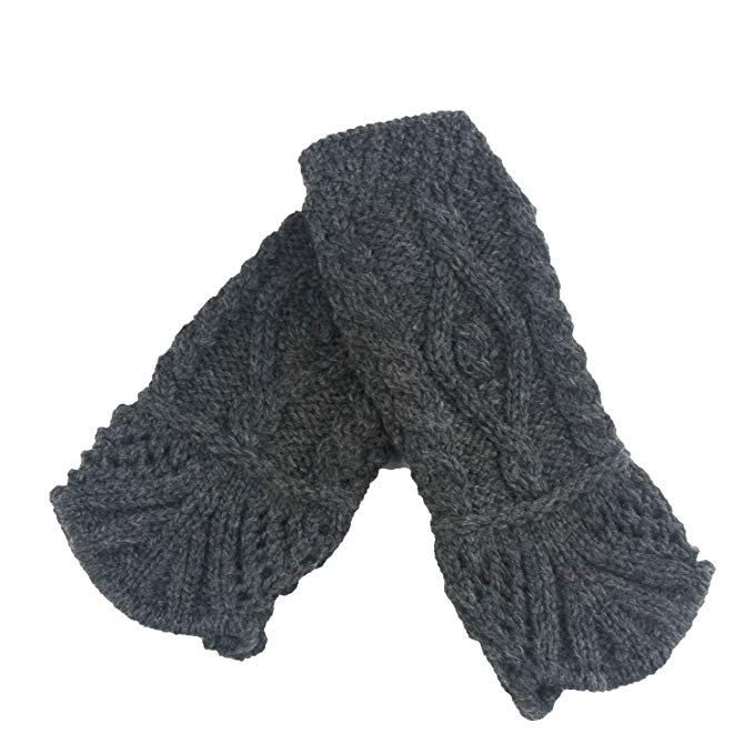 100% Irish Merino Wool Stylish Aran Mittens – Fast Delivery From Ireland