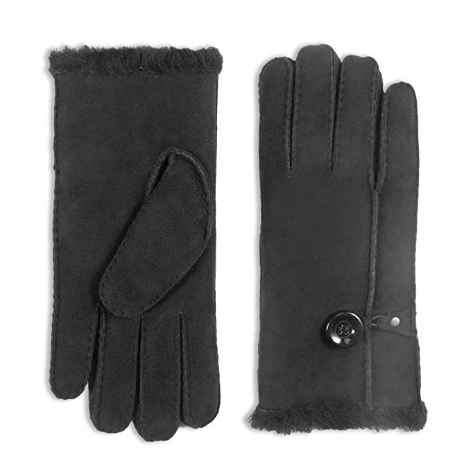 YISEVEN Women's Merino Rugged sheepskin Shearling Leather Gloves