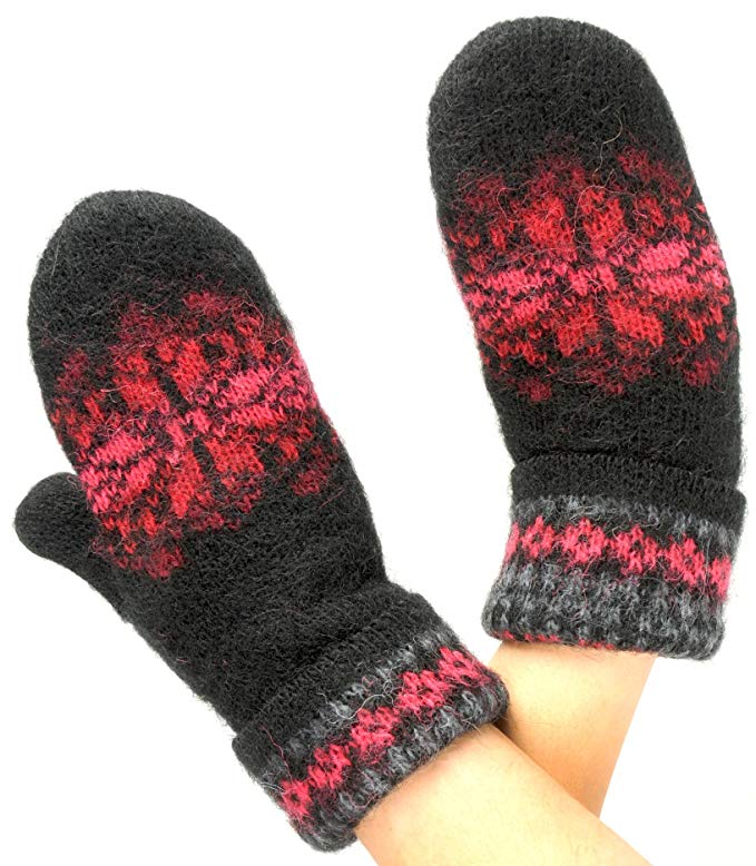 Wool Mittens for Women 100% Icelandic Wool Fleece Lined by Freyja Canada