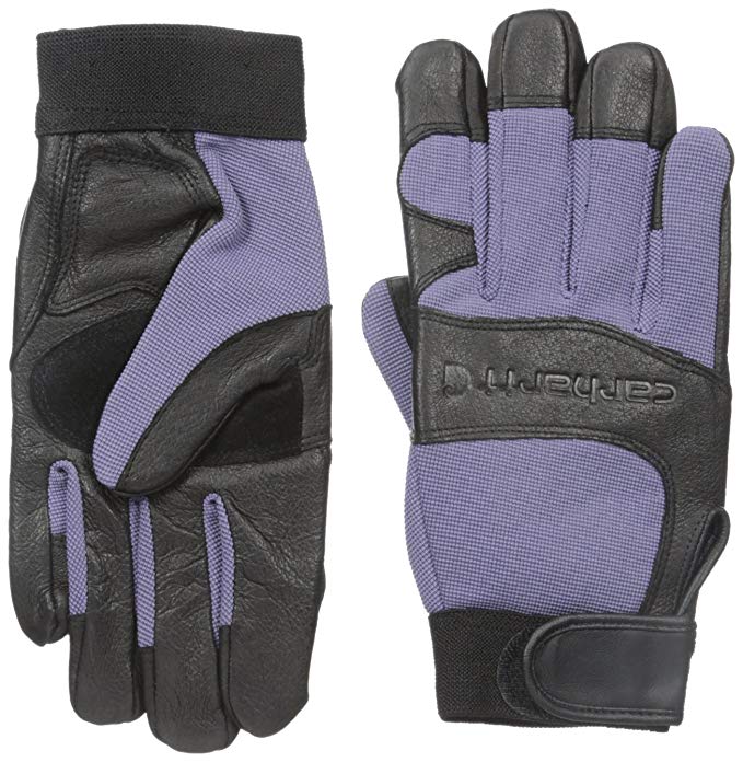 Carhartt Women's Dex II High Dexterity Work Glove with Leather Palm and Knuckle Protection