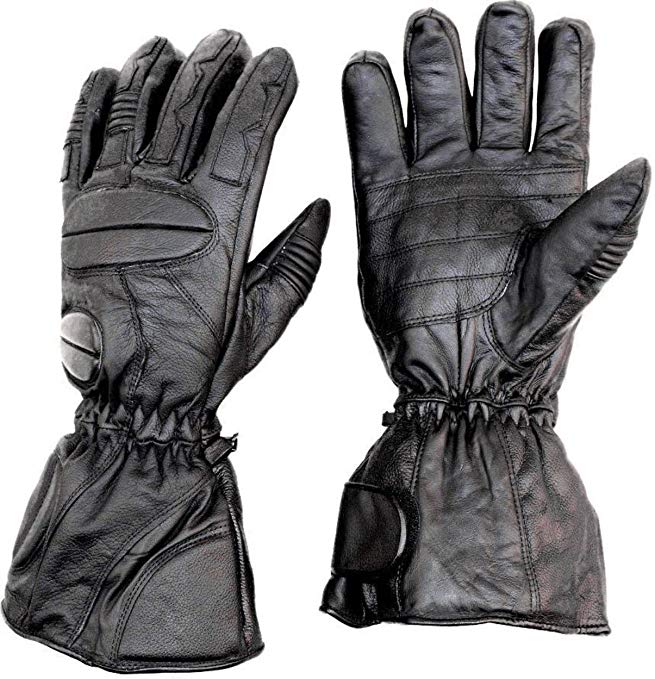 CLEARANCE Premium Leather Snowmobile Gloves Gauntlet Snow Ski Cold Weather ( XL X-Large )