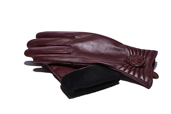 MoDA Women's Ms. Brussels Genuine Leather Fully Lined Winter Gloves