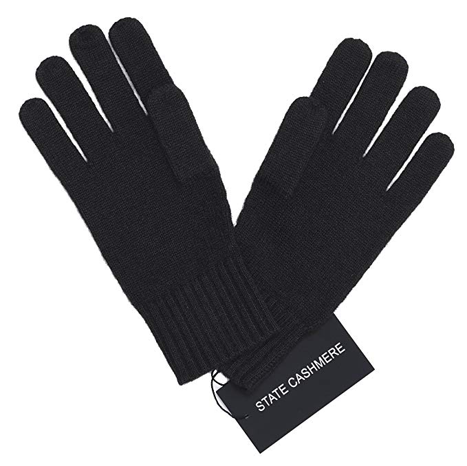 State Cashmere 100% Pure Cashmere Gloves, Cable Knit Design - Ultimate Soft and Warm