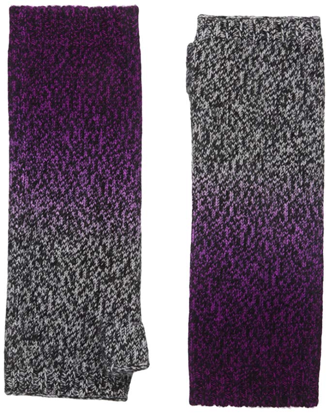 Sofia Cashmere Women's 100 Percent Cashmere Dip Dye Marl Fingerless Long Gloves