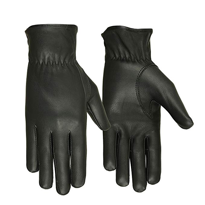 Ladies Water Resistant Premium Deerskin Leather Driving, Police, Motorcycle Glove